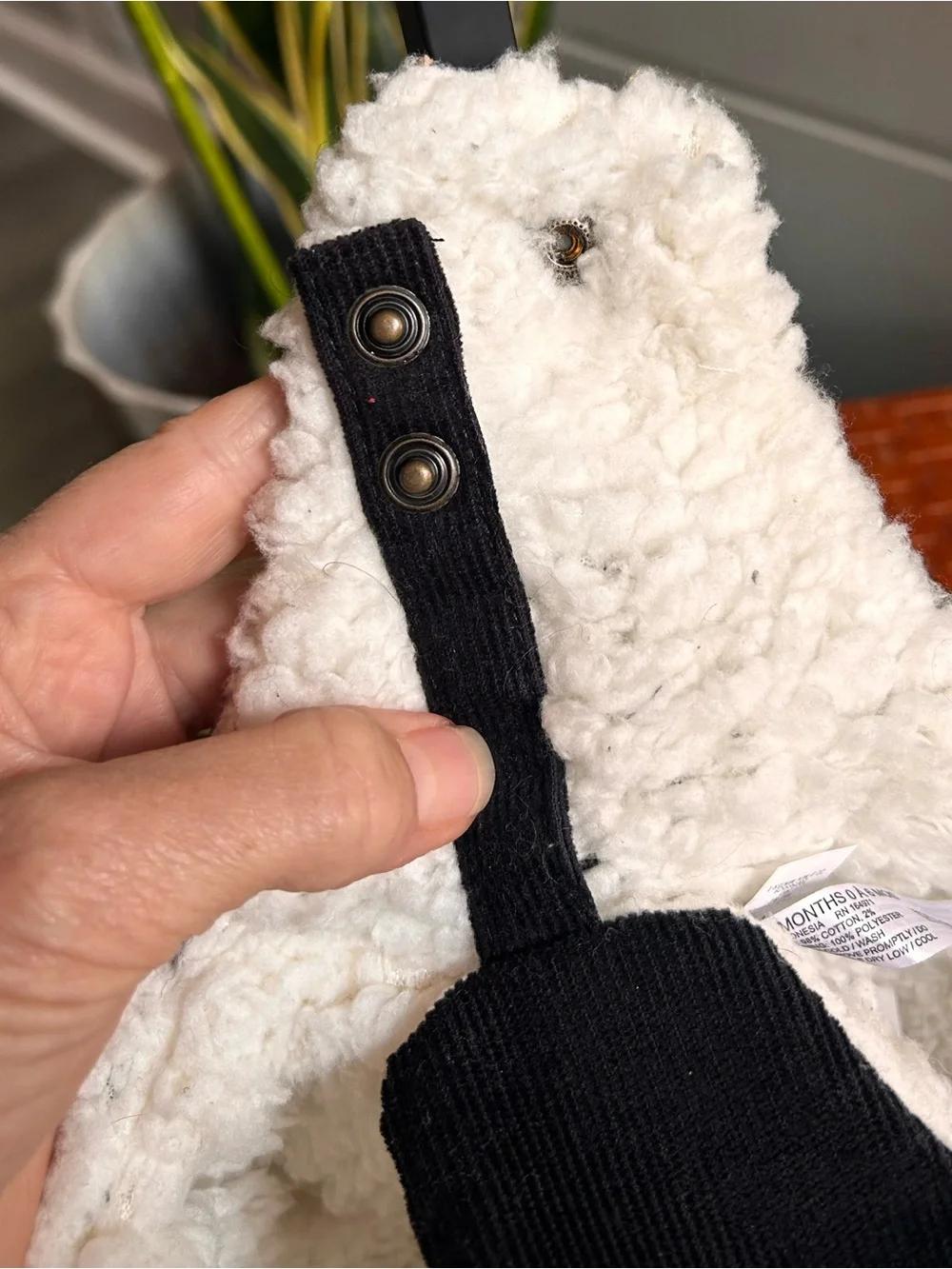 Janie & Jack Baby 0-6M Black Corduroy Sherpa Trapper Hat NWT Winter Cap Aviator